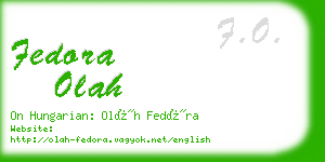 fedora olah business card